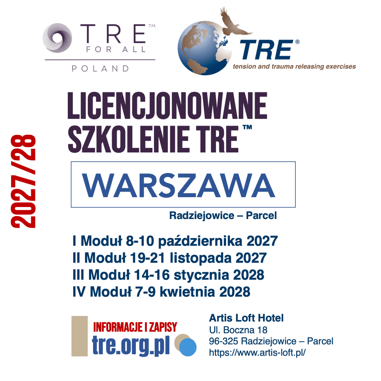 Warszawa_TRE_SZKOLENIE Szkolenie certyfikacyjne TRE Warszawa 2027/28